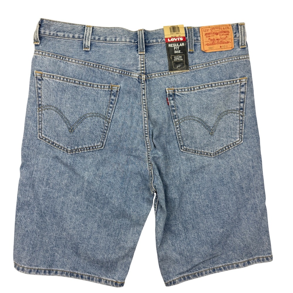 Levi's 505 Jorts Shorts Mens 40 Light Wash‎ Denim Y2K Vintage Skater Y2K Baggy